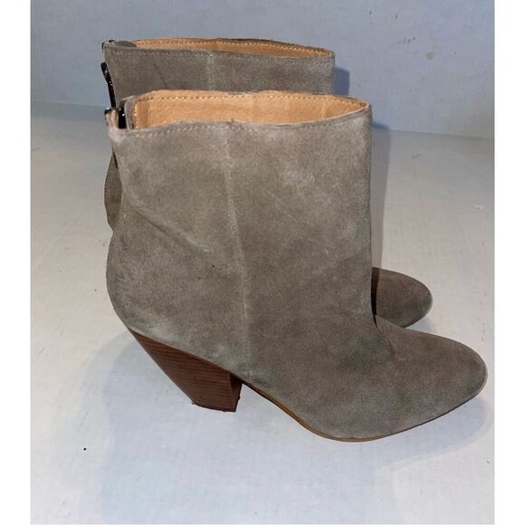 Corso Como Boots Womens 10 Suede Ankle, Taupe Gray pointed A17 - Picture 7 of 8